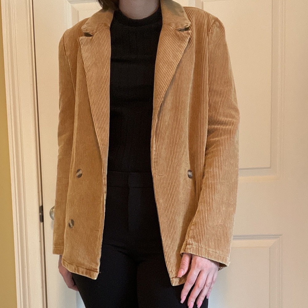 Peach Love California Brown Corduroy Blazer - Picture 3 of 5